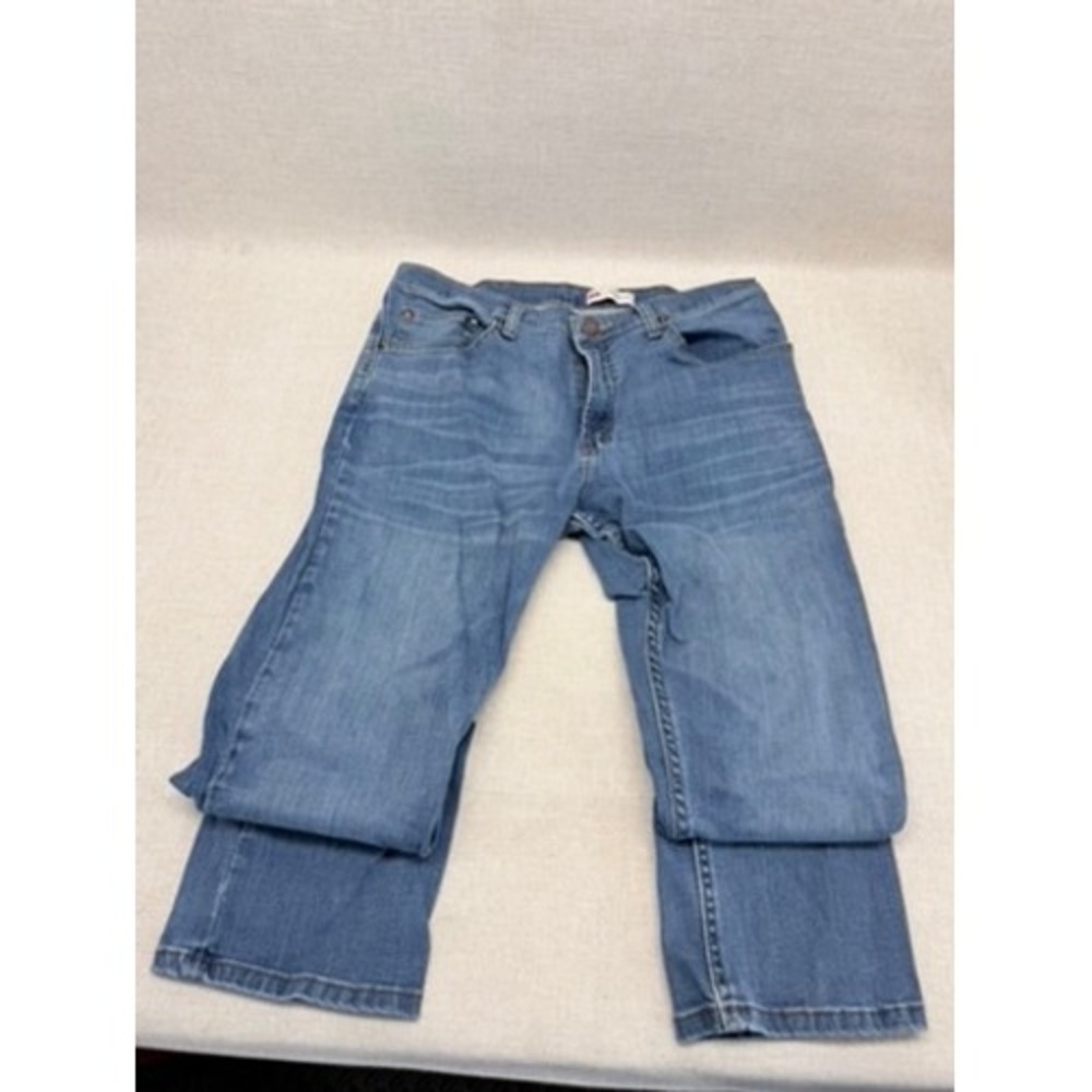 Wrangler Straight Fit Jeans Mens 34x30 Medium Wash Blue‎ Premium Quality Denim